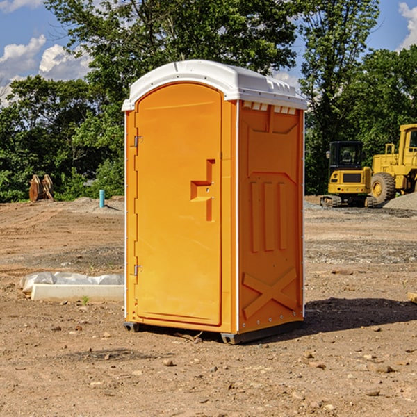 how often are the portable toilets cleaned and serviced during a rental period in Levering